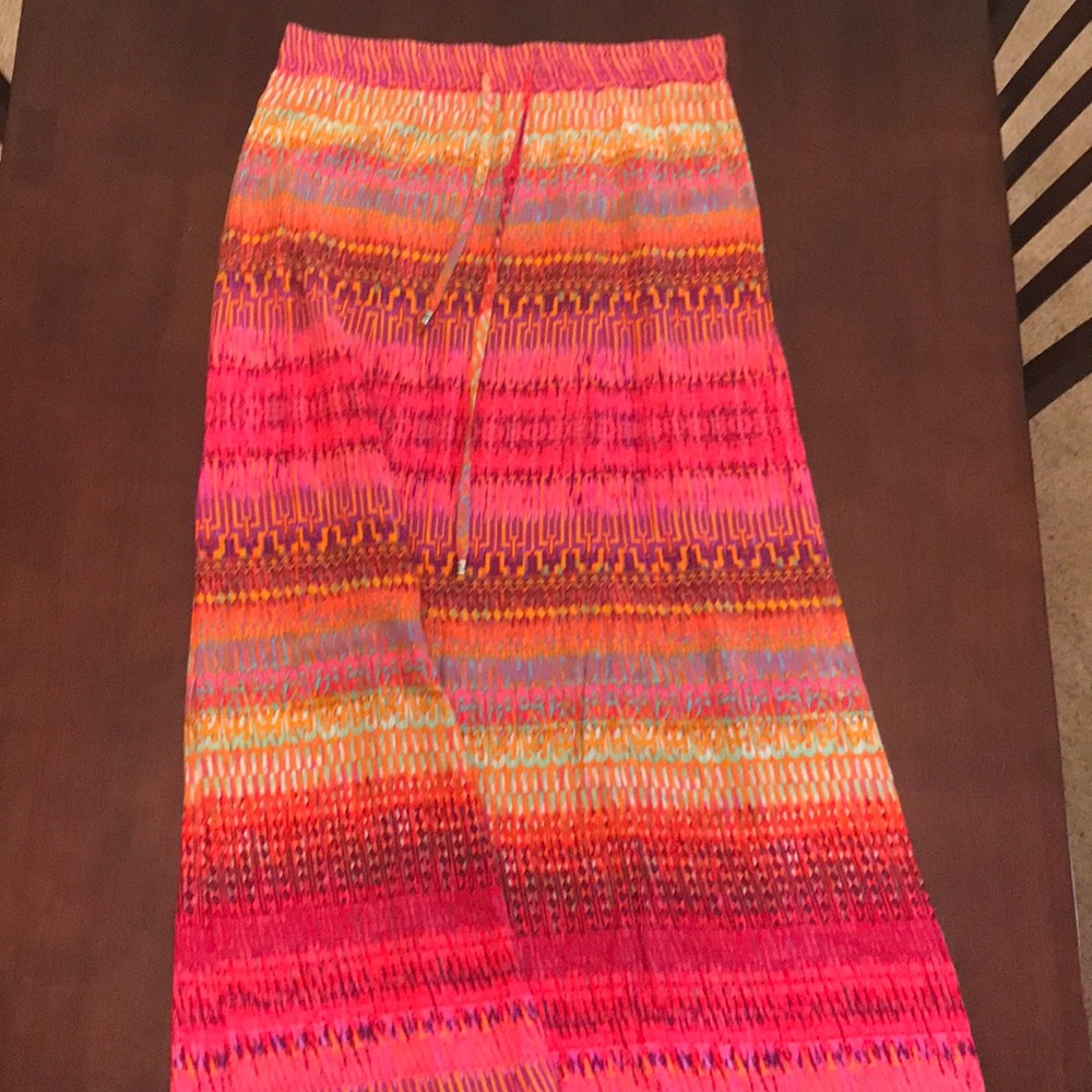Geometric print maxi skirt